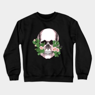 Sugar skull with succulents plants, cool funny cute mask Crewneck Sweatshirt